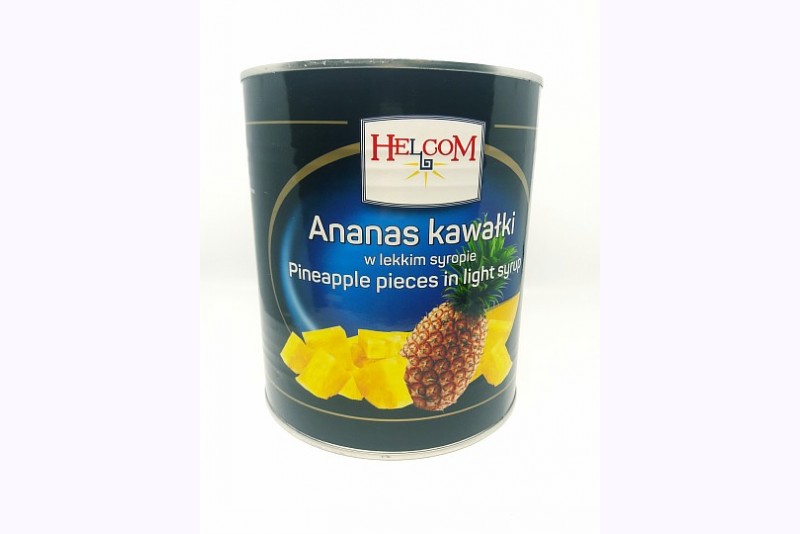 Ananāsi gabaliņi sīrupā Helcom 3.05kg